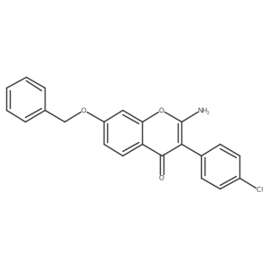 2-amino-7-(benzyloxy)-3-(4-chlorophenyl)-4H-chromen-4-one Structure