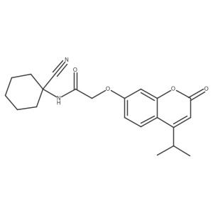 N-(1-cyanocyclohexyl)-2-{[2-oxo-4-(propan-2-yl)-2H-chromen-7-yl]oxy}acetamide Structure