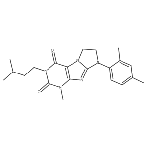 6-(2,4-Dimethylphenyl)-4-methyl-2-(3-methylbutyl)-7,8-dihydropurino[7,8-a]imidazole-1,3-dione结构式