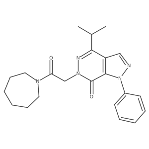 6-(2-(azepan-1-yl)-2-oxoethyl)-4-isopropyl-1-phenyl-1H-pyrazolo[3,4-d]pyridazin-7(6H)-one Structure