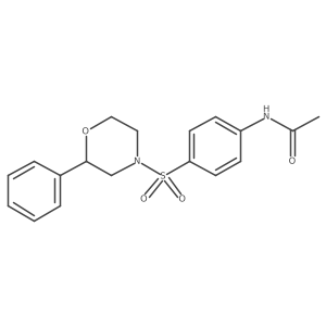 N-(4-((2-phenylmorpholino)sulfonyl)phenyl)acetamide结构式