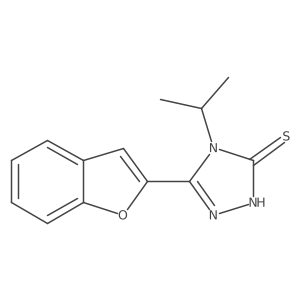 5-Benzofuran-2-yl-4-isopropyl-4H-[1,2,4]triazole-3-thiol Structure