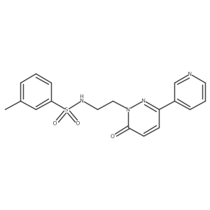 3-methyl-N-(2-(6-oxo-3-(pyridin-3-yl)pyridazin-1(6H)-yl)ethyl)benzenesulfonamide Structure