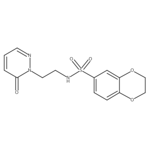 N-(2-(6-oxopyridazin-1(6H)-yl)ethyl)-2,3-dihydrobenzo[b][1,4]dioxine-6-sulfonamide结构式