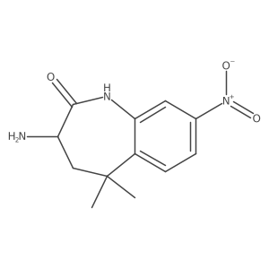 3-Amino-5,5-dimethyl-8-nitro-1,3,4,5-tetrahydro-1-benzazepin-2-one Structure