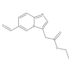 Ethyl 2-(6-formylimidazo[1,2-a]pyridin-3-yl)acetate Structure