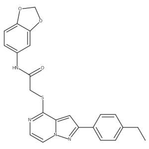 N-(2H-1,3-Benzodioxol-5-YL)-2-{[2-(4-ethylphenyl)pyrazolo[1,5-A]pyrazin-4-YL]sulfanyl}acetamide Structure