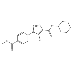 Methyl 4-[5-chloro-4-(cyclohexylcarbamoyl)pyrazol-1-yl]benzoate Structure