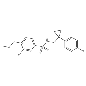4-ethoxy-3-fluoro-N-((1-(4-fluorophenyl)cyclopropyl)methyl)benzenesulfonamide Structure