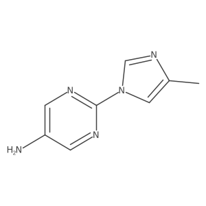 2-(4-Methyl-1h-imidazol-1-yl)-5-pyrimidinamine结构式