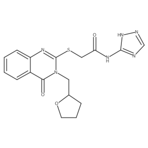 2-({4-oxo-3-[(oxolan-2-yl)methyl]-3,4-dihydroquinazolin-2-yl}sulfanyl)-N-(4H-1,2,4-triazol-3-yl)acetamide Structure