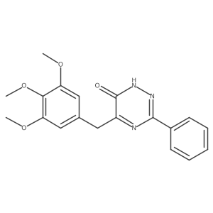 3-Phenyl-5-(3,4,5-trimethoxybenzyl)-1,2,4-triazin-6(1H)-one结构式