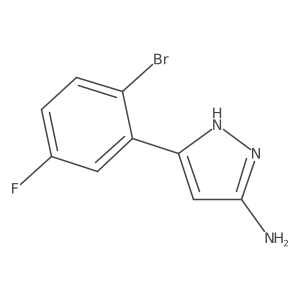 3-(2-Bromo-5-fluorophenyl)-1H-pyrazol-5-amine Structure