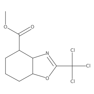 Rel-methyl (3aR,4S,7aS)-2-(trichloromethyl)-3a,4,5,6,7,7a-hexahydrobenzo[d]oxazole-4-carboxylate Structure
