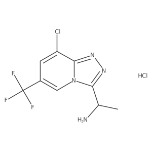 1-[8-Chloro-6-(trifluoromethyl)[1,2,4]triazolo[4,3-a]pyridin-3-yl]ethanamine hydrochloride Structure