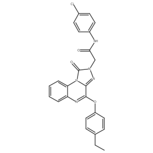 N-(4-chlorophenyl)-2-[4-(4-ethylphenoxy)-1-oxo[1,2,4]triazolo[4,3-a]quinoxalin-2(1H)-yl]acetamide结构式