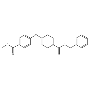 Benzyl 4-(4-(methoxycarbonyl)phenoxy)piperidine-1-carboxylate Structure