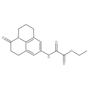 Ethyl 2-oxo-2-((3-oxo-1,2,3,5,6,7-hexahydropyrido[3,2,1-ij]quinolin-9-yl)amino)acetate结构式