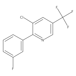 3-Chloro-2-(3-fluorophenyl)-5-(trifluoromethyl)pyridine结构式