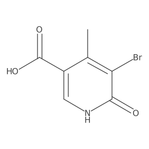 5-Bromo-6-hydroxy-4-methylpyridine-3-carboxylic acid结构式