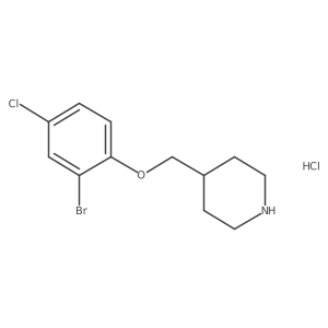 4-[(2-Bromo-4-chlorophenoxy)methyl]piperidine hydrochloride结构式