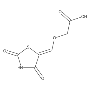 2-[(2,4-Dioxo-5-thiazolidinylidene)methoxy]acetic acid结构式