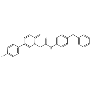 2-(3-(4-fluorophenyl)-6-oxopyridazin-1(6H)-yl)-N-(4-phenoxyphenyl)acetamide结构式