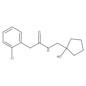 2-(2-chlorophenyl)-N-[(1-hydroxycyclopentyl)methyl]acetamide Structure