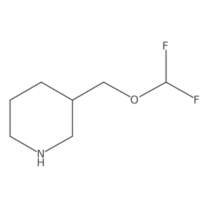 3-(Difluoromethoxymethyl)piperidine Structure