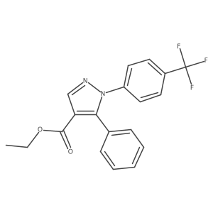 Ethyl 5-phenyl-1-[4-(trifluoromethyl)phenyl]-1H-pyrazole-4-carboxylate Structure