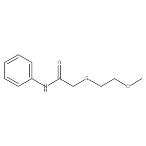 2-((2-Methoxyethyl)thio)-N-phenylacetamide结构式