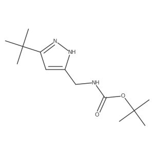 tert-butyl (3-tert-butyl-1H-pyrazol-5-yl)methylcarbamate结构式