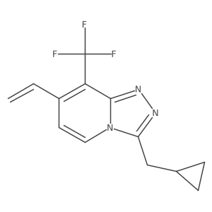 3-(Cyclopropylmethyl)-8-(trifluoromethyl)-7-vinyl-[1,2,4]triazolo[4,3-a]pyridine结构式