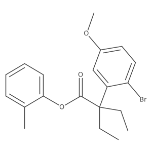 (2-Methylphenyl) 2-(2-bromo-5-methoxyphenyl)-2-ethylbutanoate Structure