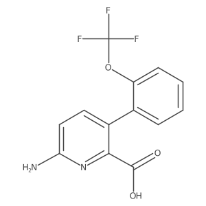 6-Amino-3-(2-(trifluoromethoxy)phenyl)picolinic acid Structure