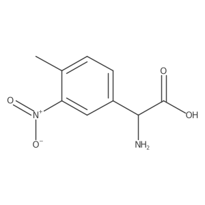 2-Amino-2-(4-methyl-3-nitrophenyl)acetic acid结构式