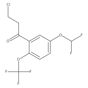 1-Propanone, 3-chloro-1-[5-(difluoromethoxy)-2-(trifluoromethoxy)phenyl]- Structure