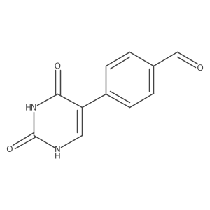(2,4)-Dihydroxy-5-(4-formylphenyl)pyrimidine Structure