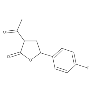 3-Acetyl-5-(4-fluorophenyl)dihydrofuran-2(3H)-one结构式
