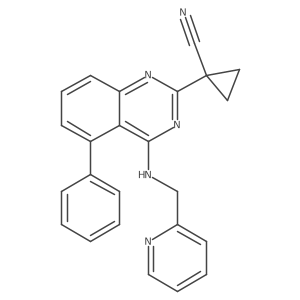 1-(5-Phenyl-4-(pyridin-2-ylmethylamino)quinazolin-2-yl)cyclopropanecarbonitrile Structure