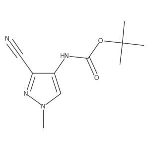 tert-butyl N-(3-cyano-1-methyl-1H-pyrazol-4-yl)carbamate Structure
