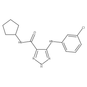 5-((3-chlorophenyl)amino)-N-cyclopentyl-1H-1,2,3-triazole-4-carboxamide结构式