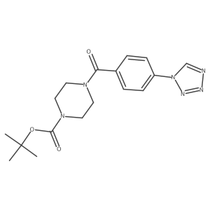 tert-butyl 4-{[4-(1H-tetrazol-1-yl)phenyl]carbonyl}piperazine-1-carboxylate Structure