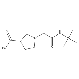 1-[(Tert-butylcarbamoyl)methyl]pyrrolidine-3-carboxylic acid结构式