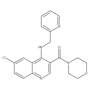{6-Chloro-4-[(pyridin-2-ylmethyl)amino]quinolin-3-yl}(morpholin-4-yl)methanone Structure