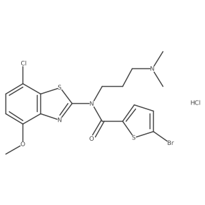 5-bromo-N-(7-chloro-4-methoxybenzo[d]thiazol-2-yl)-N-(3-(dimethylamino)propyl)thiophene-2-carboxamide hydrochloride Structure