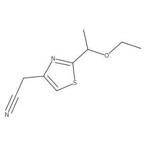 2-[2-(1-Ethoxyethyl)-1,3-thiazol-4-yl]acetonitrile Structure
