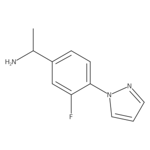 (1S)-1-[3-Fluoro-4-(1H-pyrazol-1-yl)phenyl]ethan-1-amine Structure