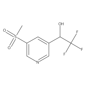 2,2,2-Trifluoro-1-(5-(methylsulfonyl)pyridin-3-yl)ethanol结构式