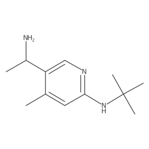 5-(1-Aminoethyl)-N-(tert-butyl)-4-methylpyridin-2-amine结构式